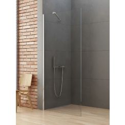 New Trendy New Soleo mampara de ducha walk-in 120 cm cromo brillante/vidrio transparente K-0743