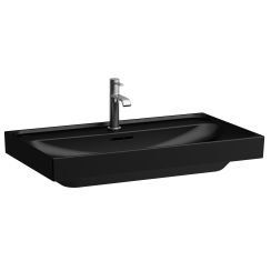 Laufen Meda lavabo 80x46 cm rectangular clásico negro mate H8161177161041