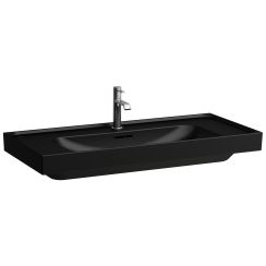 Laufen Meda lavabo 100x46 cm rectangular clásico-para mueble negro mate H8101197161041