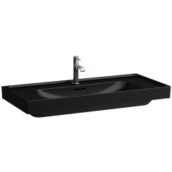 Laufen Meda lavabo 100x46 cm rectangular clásico-para mueble negro mate H8101197161091