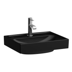 Laufen Meda lavabo 45x35 cm rectangular clásico negro mate H8161117161041