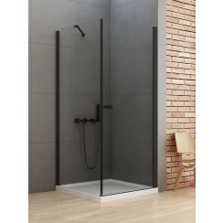 New Trendy New Soleo Black cabina de ducha 110x100 cm rectangular negro mate/vidrio transparente D-0232A/D-0148B