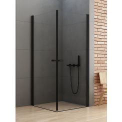 New Trendy New Soleo Black cabina de ducha 70x70 cm cuadrada negro mate/vidrio transparente D-0229A/D-0229A