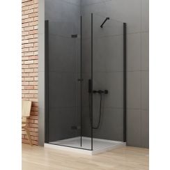 New Trendy New Soleo Black cabina de ducha 90x70 cm rectangular negro mate/vidrio transparente D-0233A/D-0115B