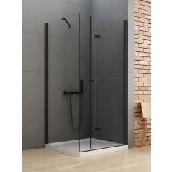 New Trendy New Soleo Black cabina de ducha 110x80 cm rectangular negro mate/vidrio transparente D-0238A/D-0148B