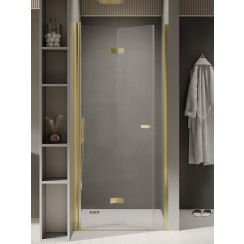 New Trendy New Soleo Light Gold puerta de ducha 70 cm plegable oro brillante/vidrio transparente D-0460A