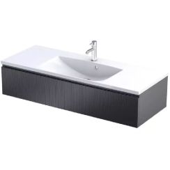 Oristo Brylant armario 119.6x45.5x25 cm suspendido, para lavabo negro OR36-SD1S-120-8R
