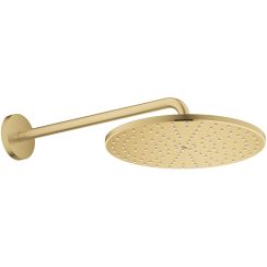 Grohe Rainshower brazo de ducha con efecto lluvia 31x31 cm circular Brushed Cool Sunrise 26558GN0