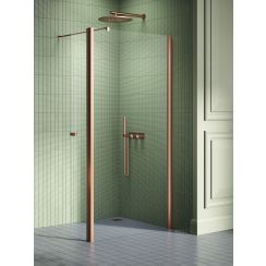 New Trendy New Soleo Copper Brushed ścianka prysznicowa walk-in 120 cm miedź szczotkowana/szkło przezroczyste K-2123