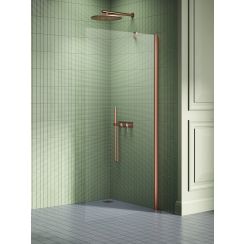 New Trendy New Soleo Copper Brushed ścianka prysznicowa walk-in 120 cm miedź szczotkowana/szkło przezroczyste K-2106