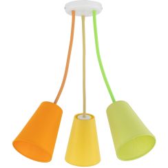 TK Lighting Wire Colour lámpara colgante 3x15 W multicolor 2106