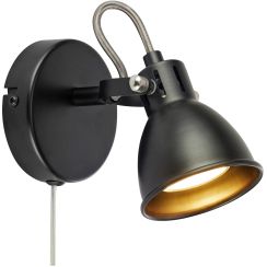 Markslöjd Mion lámpara de pared 1x7 W negro 108846