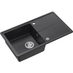 Quadron Tony fregadero graniteq 78x45 cm negro HTO7845CZK