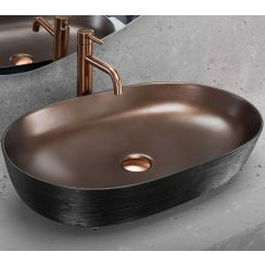 Rea Belinda Cooper lavabo 60.5x41 cm oval sobre encimera REA-U6383