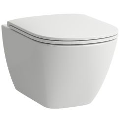 Laufen Lua miska WC z deską wolnoopadającą wisząca bez kołnierza ze spłukiwaniem wirowym biały H8660820000001