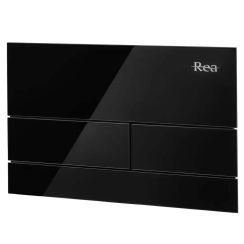 Rea T Steel botón de descarga para WC negro REA-E0051