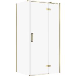 Cersanit City kabina prysznicowa 100x80 cm prostokątna prawa złoty połysk/szkło przezroczyste S584-098