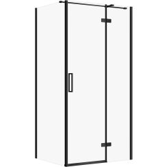 Cersanit City kabina prysznicowa 100x80 cm prostokątna prawa czarny mat/szkło przezroczyste S584-096