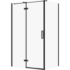 Cersanit City kabina prysznicowa 120x90 cm prostokątna lewa czarny mat/szkło przezroczyste S584-091