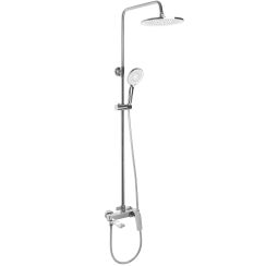 Rea Avalon conjunto bañera/ducha a pared con rociador con efecto lluvia cromo REA-P8699