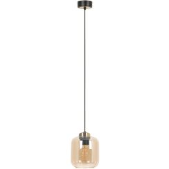 Kaja Iga lámpara colgante 1x15 W negro-oro-ámbar K-5510