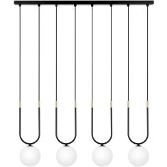 Kaja Enzo lámpara colgante 4x10 W blanco-negro-oro K-5592