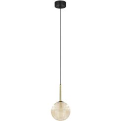 Kaja Giro lámpara colgante 1x10 W negro-oro-ámbar K-5685