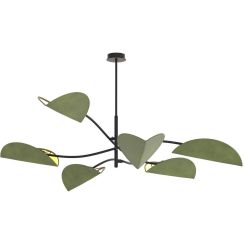 Emibig Lotus lámpara de techo 6x10 W verde 1461/6