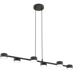 Emibig Megara lámpara colgante 6x12 W negro 1439/6
