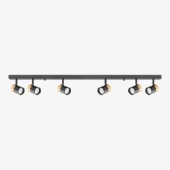 Zuma Line Fori lámpara de techo 6x50 W negro-oro OB-2204BD-6-BK