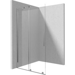 Deante Prizma mampara de ducha walk-in 140 cm cromo brillante/vidrio transparente KTJ_034R