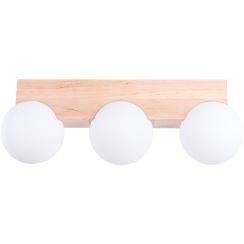 Sollux Lighting Bulbo lámpara de techo 3x8 W blanco-madera SL.1684