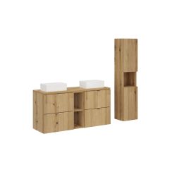 Conjunto armario Comad Nova Oak NOVA OAK A 82-50-2S, armario Comad Nova Oak NOVA OAK A 80-03-2D(W80-01A), NOVA OAK 81-20-39, UN-GAJA35-SW 78570A(35), NOVA OAK A 89-120