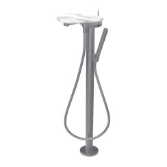 Laufen Ada grifo de bañera y ducha en suelo blanco HF506781505060