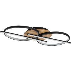 Rabalux Arash lámpara de techo 4x40 W blanco-negro-madera 71403