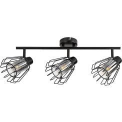 Rabalux Emerencia lámpara de techo 3x40 W negro-ahumado 73069
