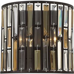 Elstead Lighting Gemma lámpara de pared 2x60 W transparente-marrón HK-GEMMA2-A-VBZ