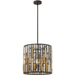 Elstead Lighting Gemma lámpara colgante 3x60 W marrón HK-GEMMA-P-B-VBZ
