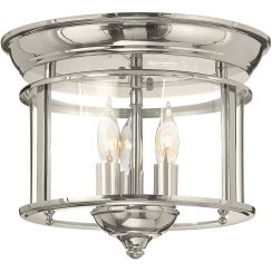 Elstead Lighting Gentry lámpara de techo 3x40 W níquel HK-GENTRY-F-PN