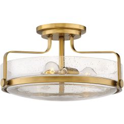 Elstead Lighting Harper lámpara de techo 3x60 W latón-transparente HK-HARPER-SFM-HB-CS