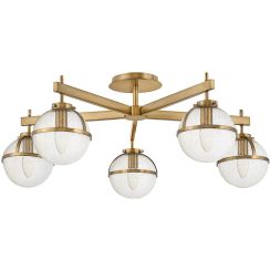 Elstead Lighting Hollis lámpara de techo 5x40 W latón HK-HOLLIS-5-C-HB