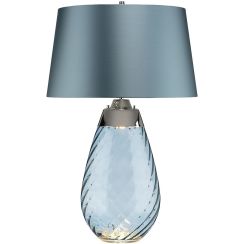 Elstead Lighting Lena lámpara de sobremesa 2x60 W azul LENA-TL-L-BLUE