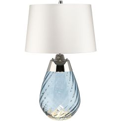 Elstead Lighting Lena lámpara de sobremesa 1x60 W azul-satinado LENA-TL-S-BLUE-OWSS