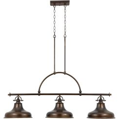 Elstead Lighting Emery lámpara colgante 3x60 W marrón QZ-EMERY3P-PN