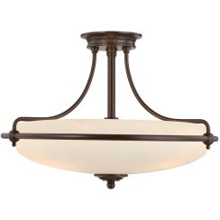 Elstead Lighting Griffin lámpara de techo 4x60 W marrón QZ-GRIFFIN-SFM-PN