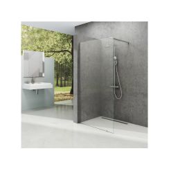 Ravak Walk-In Wall mampara de ducha walk-in 150 cm aluminio brillante/vidrio transparente GW9WP0C0SZ1