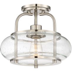 Elstead Lighting Trilogy lámpara de techo 1x60 W níquel QZ-TRILOGY-SFS-BN