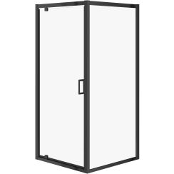 Cersanit Arteco cabina de ducha 90x90 cm cuadrada negro mate/vidrio transparente S913-016