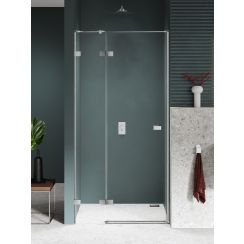 New Trendy Avexa Nickel Brushed puerta de ducha 100 cm oscilante níquel cepillado/vidrio transparente EXK-8461