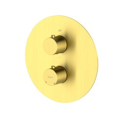 Oltens Katla grifo de bañera y ducha empotrado con termostato oro cepillado 34600810